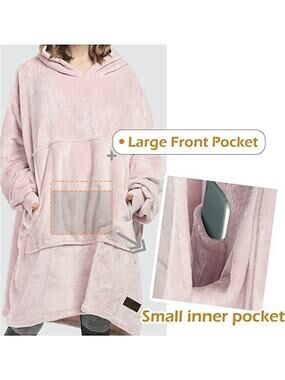 Catalonia Pink Premium Hoodie Blanket Velour Sweatshirt Kangaroo Pouch Oversized